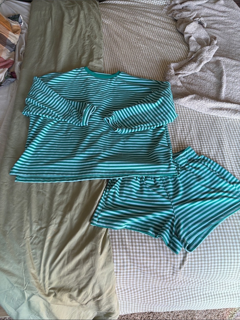 Called To Surf Striped Turquoise Set
